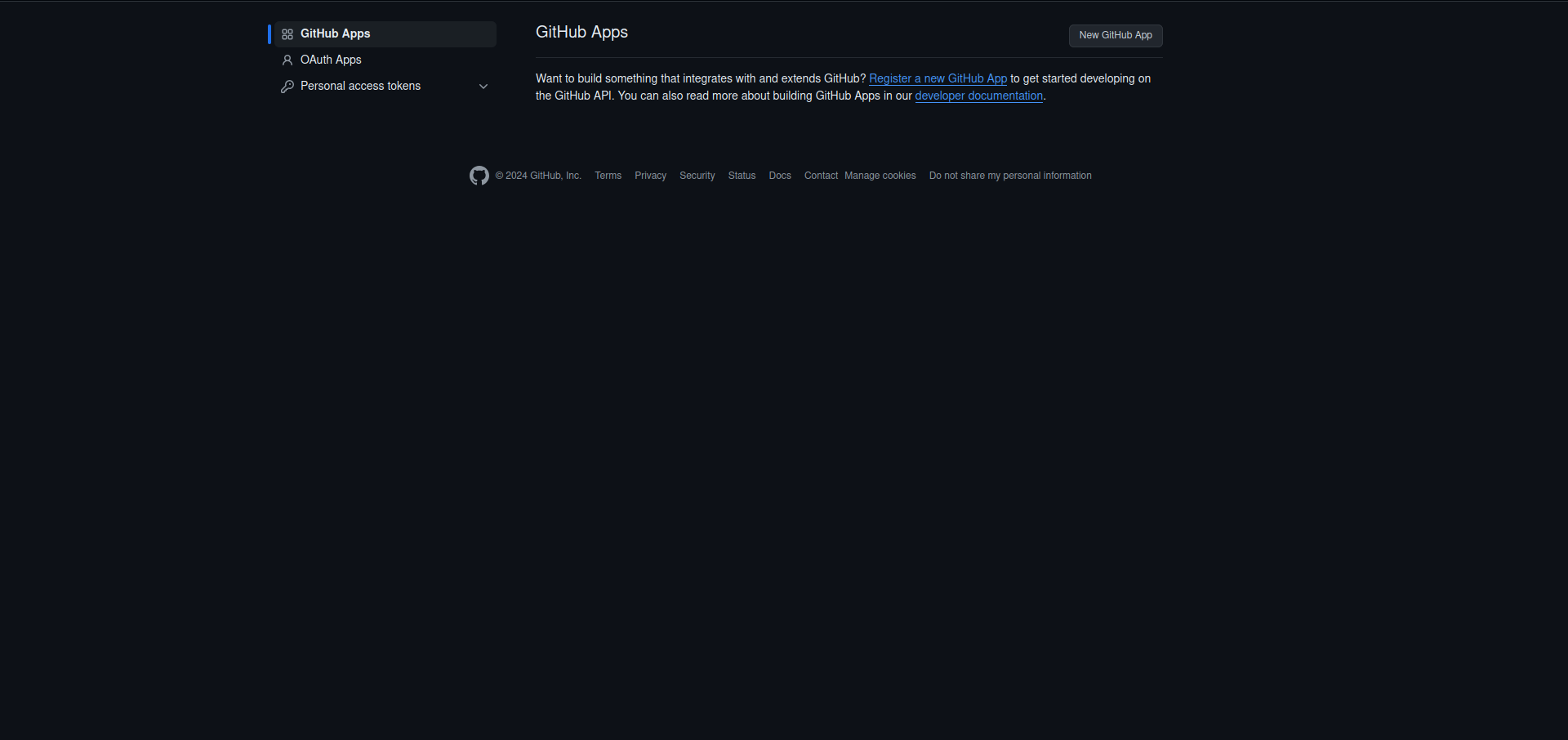 Developer Settings